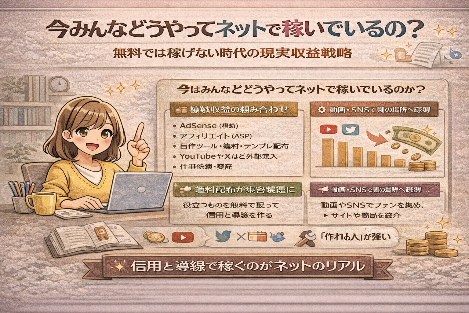 DLされても稼げない時代、今のネット収益のリアル