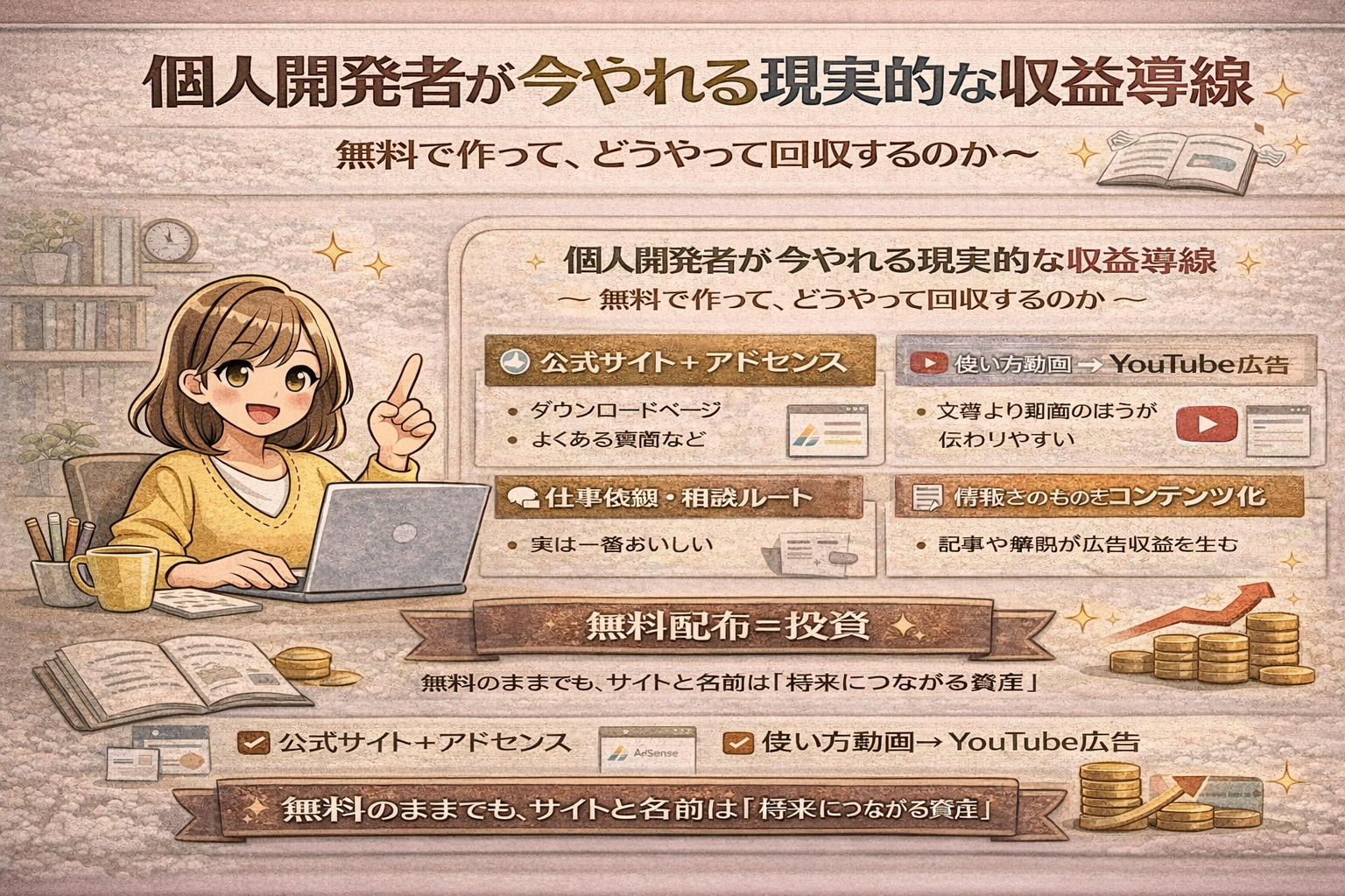 個人開発者が今やれる現実的な収益導線
