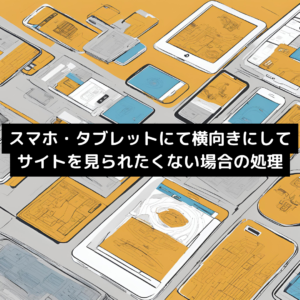 スマホ・タブレットにて横向きにしてサイトを見られたくない場合の処理