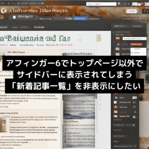 アフィンガー6でトップページ以外でサイドバーに表示されてしまう「新着記事一覧」を非表示にしたい